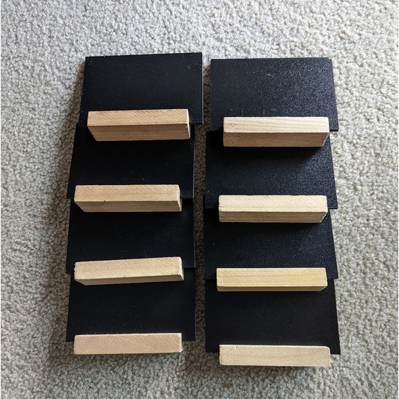 Mini Chalkboard Signs Double Sided with Wooden Stands - Picture 1 of 5